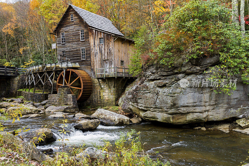 Glade Creek Mill(西弗吉尼亚州)秋天